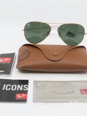 Ray-Ban 3025 Green Aviator Sunglasses 58mm
